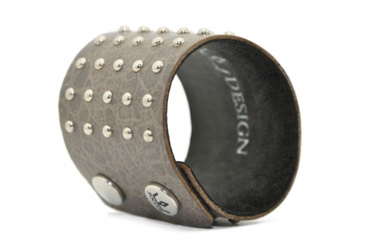 Grey Cuff with Silver Studs Joccos Design