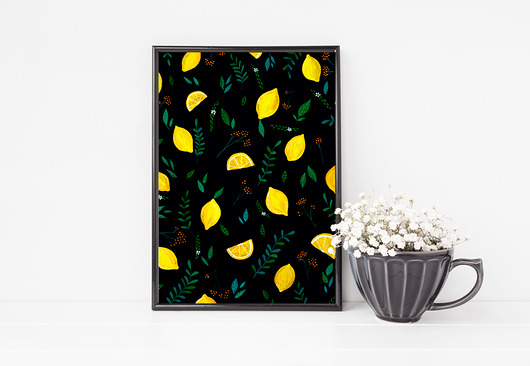 Plakat "Cytryny" format B2 - 50x70 Jakie Słodkie