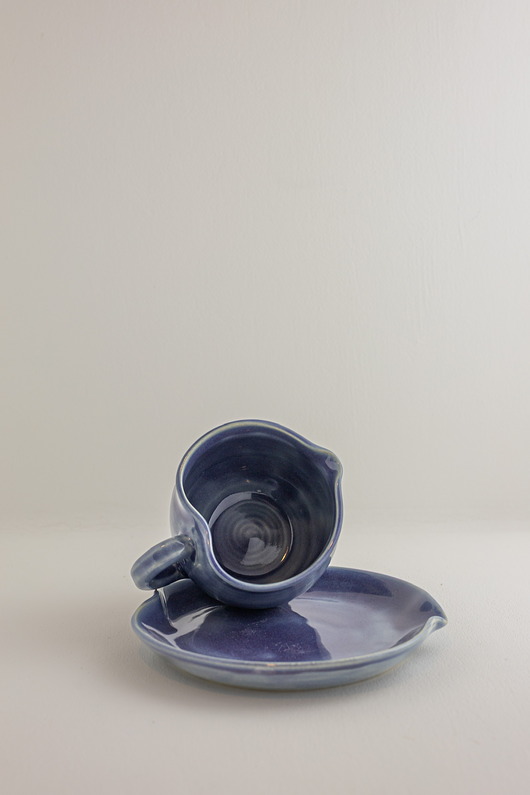 filiżanki Filiżanka w kształcie serca podstawkiem