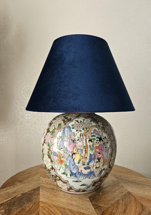 lampy stołowe Lampa z Chińskiej porcelany