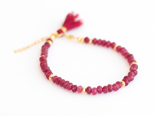 Piękna bransoletka z rubinów La Femme Jewellery