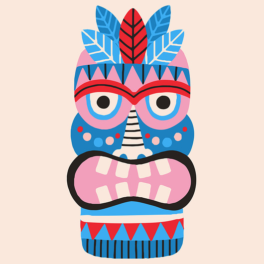obrazy African mask  - obraz na płótnie lub plakat