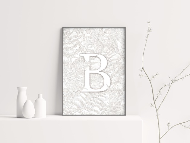 obrazy i plakaty do pokoju dziecięcego Plakat Z Literą 30x40 cm Personalizowany