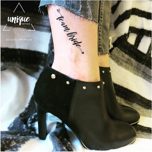 Team Bride, Bride, Bridesmaid Wieczór Panieński  Unique Tattoo