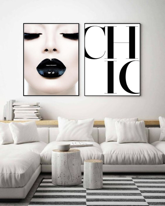 DWA PLAKATY fashion black dot studio