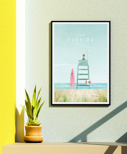 plakaty Floryda - plakat 50x70 cm vintage giclee