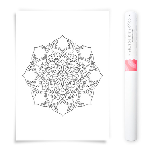 plakaty Plakat do Kolorowania Mandala 50x70cm