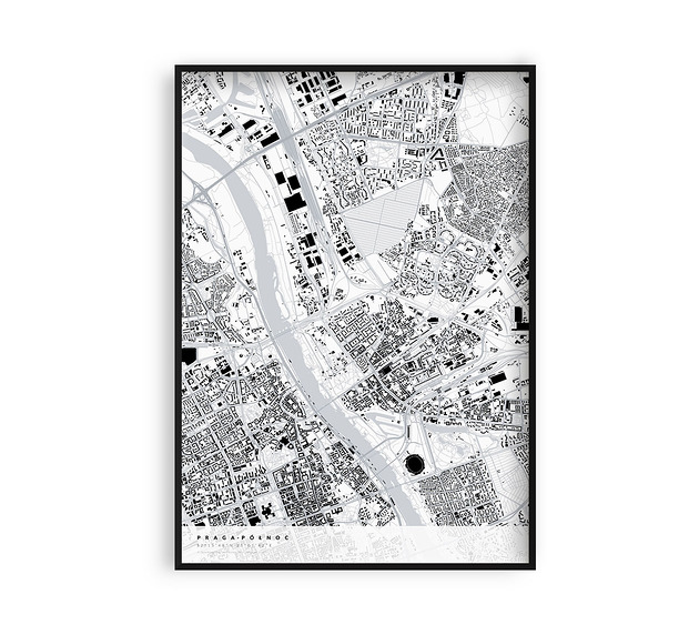 plakaty Plakat Mapa Pragi-Północ, dzielnice Warszawy