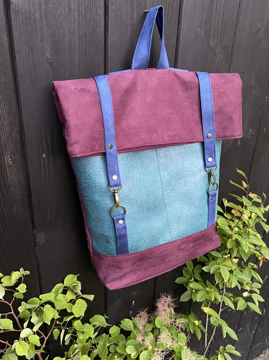 plecaki Plecak  włóczykija - oberżyna, turkus, kobalt