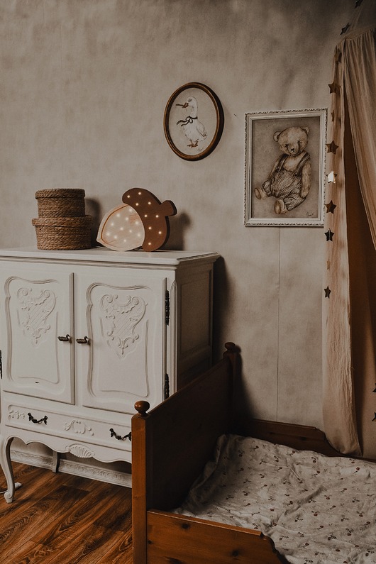 lampy do pokoju dziecka Drewniana lampka Żołądź