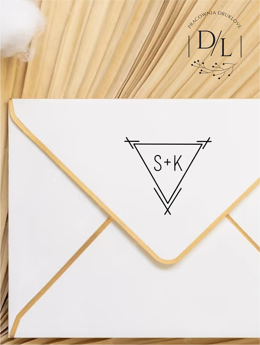 stemple ślubne Stempel ślubny personalizowany Trójkąt
