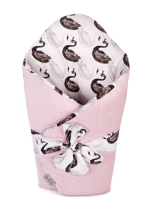 Rożek Becik Niemowlęcy - Dark Swan Pink Baby Love Decor