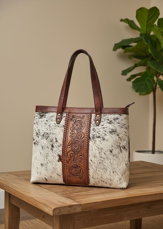 torby na ramię Torba skórzana Nawa ręcznie robiona z włosiem ze zdobieniem