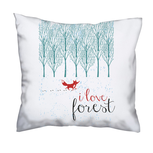 poduszki z grafiką Leśna poduszka. i love forest, las i lis