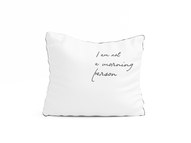Poszewka I am not a morning person  cocon cotton