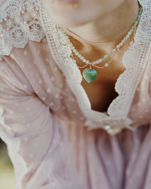 złote naszyjniki Princess Tiana, naszyjnik z awanturynu na zamówienie