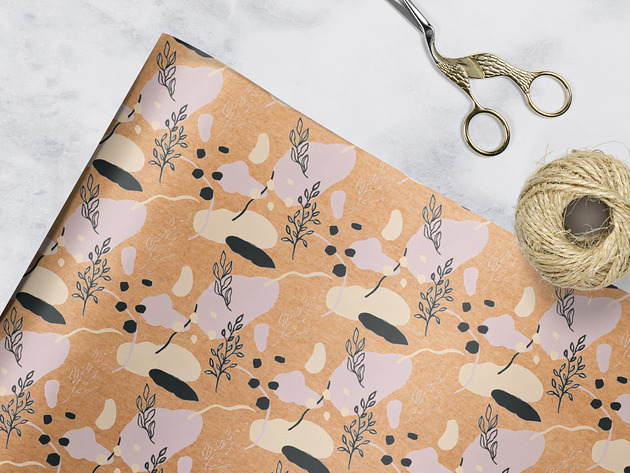 papier do pakowania - pastel abstract 024 kraft Wrap and Pack