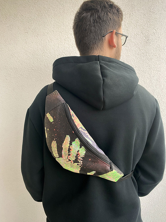 torby i nerki męskie Ręcznie malowana nerka DŁOŃ