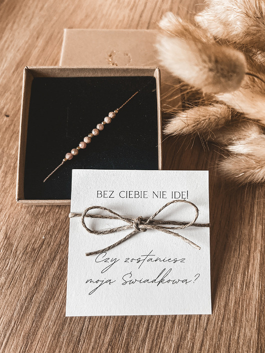 bransoletki z kamieni naturalnych Bransoletka prezent dla Świadkowej czy zostaniesz moją świadkową?
