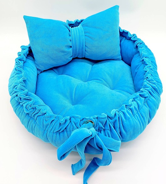 legowiska dla psów i kotów Legowisko VELZU 2w1 Turkus