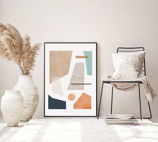PLAKAT abstrakcyjny geometryczny lastryko black dot studio