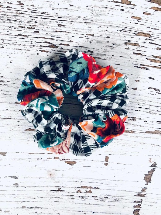 gumki do włosów Pela' SCRUNCHIE " Claire" w kratkę