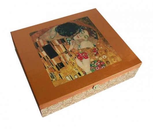 Pudełko -Gustav Klimt - Pocałunek IV -zamówienie  Marlena Rakoczy