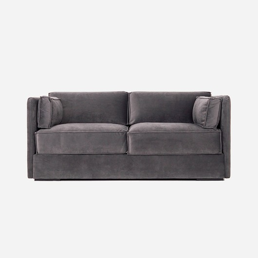 sofy i szezlongi Sofa HAGA szary welur, skandynawski design