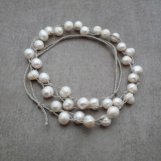 naszyjniki - inne Naszyjnik z perłami 008