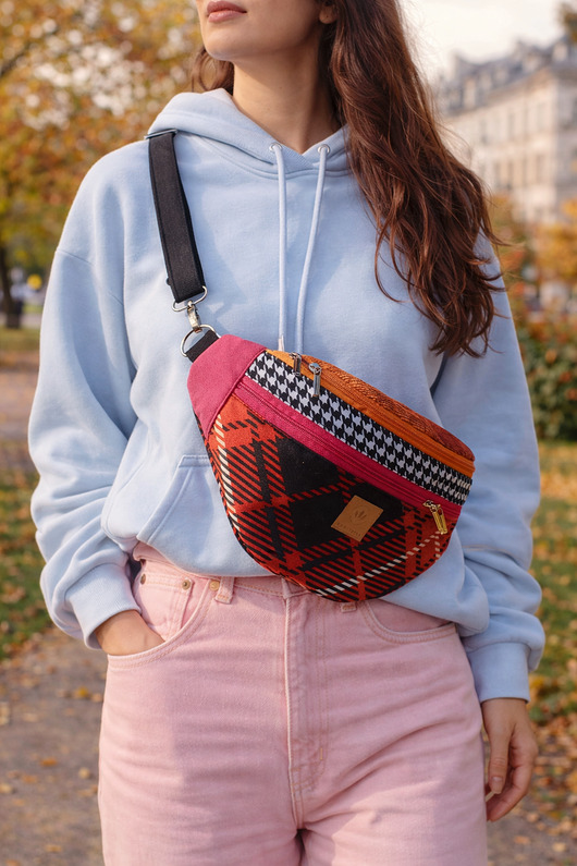 saszetka nerka Patchworkowa Nerka XL Glasgow