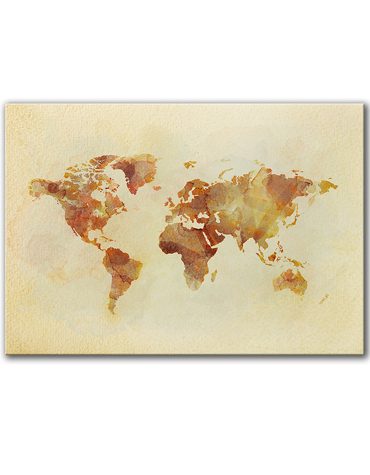 obrazy Obraz na płótnie - 100x70 cm Mapa świata (1-0584)