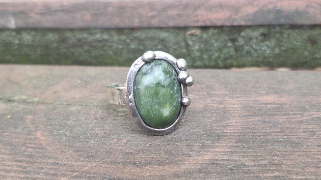 pierścionki - różne Jaspis - pierścionek regulowany