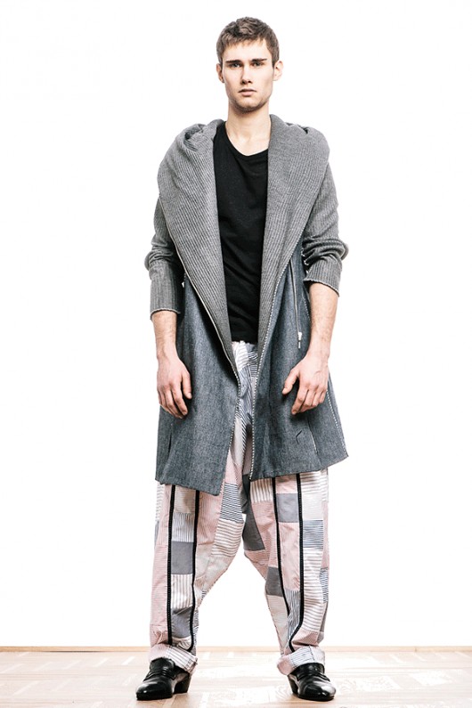 Płaszcz szary jeans moxos