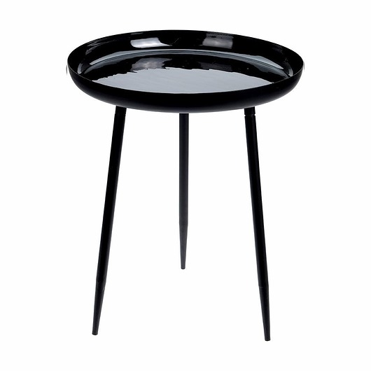 Stolik Okrągły Czarny Blat 50 cm MIA home