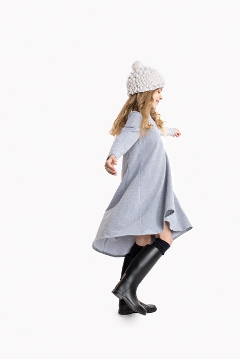 SwingKid DRESS - szary melanż Kółko Krzyżyk