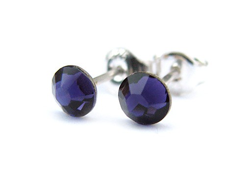 Kolczyki Swarovski BRILLIANT - Kropy w aksamitnym fiolecie Marisella
