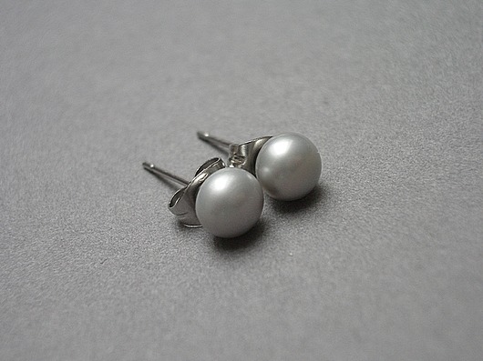 Alloys Collection /pearls /siwy/  - kolczyki KiKa pracownia