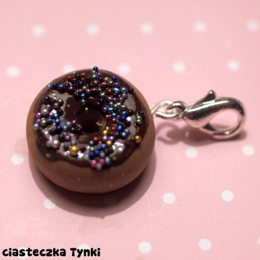 donut zawieszka do bransoletki ciasteczkatynki