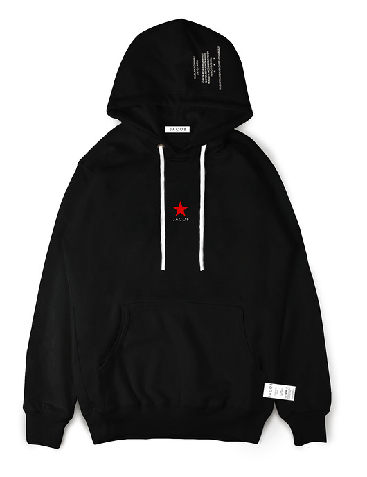 bluzy męskie Hoodie z czerwoną  gwiazdką i logo