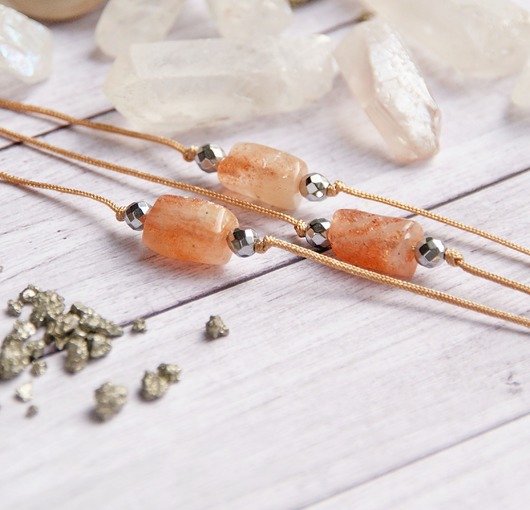 bransoletki z kamieni naturalnych Amulet - OPTYMIZM - kamień słoneczny