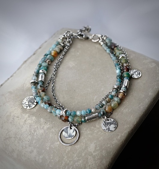 bransoletki srebrne ISTRIA - srebro i kamienie