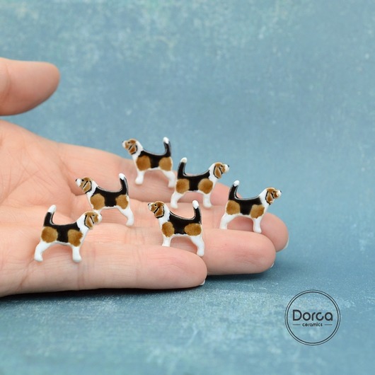 Beagle mini pieski- ceramiczne sztyfty Dorca