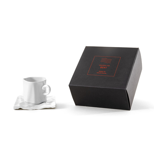 kubki i filiżanki Filiżanka Pogięta espresso / biała porcelana