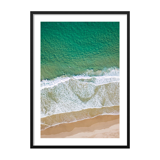 GREEN BEACH WAVE NO.1, POSTER - Różne rozmiary mermer