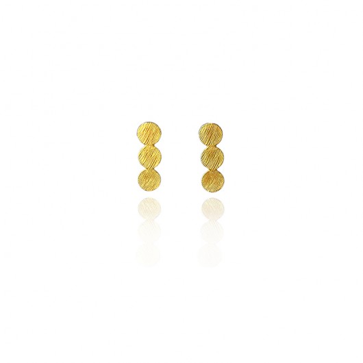 złocone kolczyki koła -DOT KOS jewellery