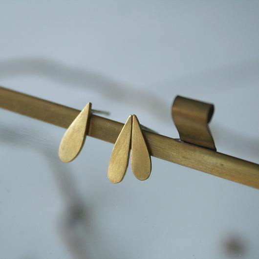 kolczyki wire wrapping Kolczyki-listki