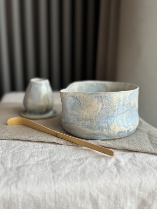 kubki Zestaw do matcha (matchawan + stojak)