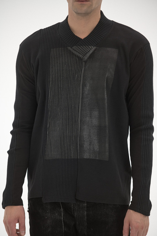 bluzy męskie Longsleeve Czarny Moduł