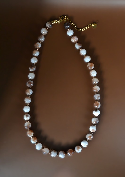 chokery Choker z cieniowanego jadeitu perskiego