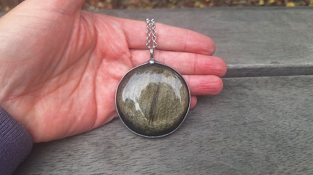 wisiory Złoty obsydian - wisiorek